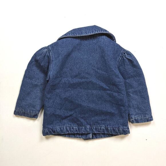 Vintage Climate Control Denim Jacket Baby Girls Size 18m Embroidered - Picture 3 of 4